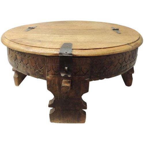 Round Carved Wood Coffee Tables (Photo 6 of 20)