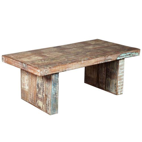 Square Weathered White Wood Coffee Tables (Photo 3 of 20)