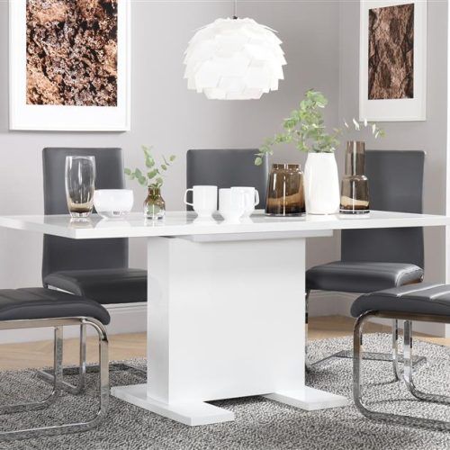 White High Gloss Dining Tables And 4 Chairs (Photo 6 of 20)