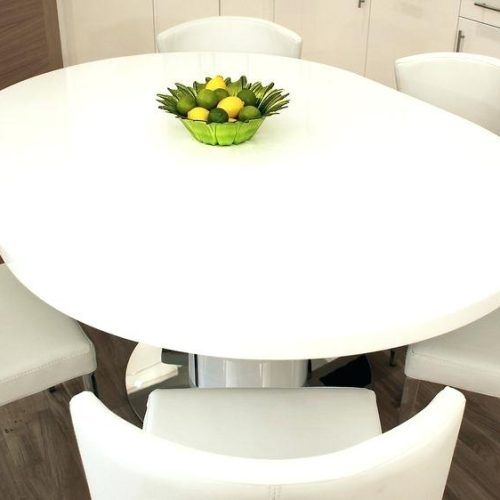 White Gloss Round Extending Dining Tables (Photo 5 of 20)