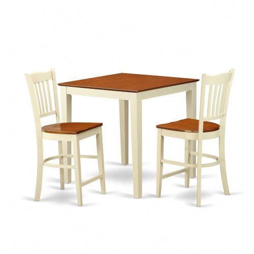Wes Counter Height Rubberwood Solid Wood Dining Tables (Photo 1 of 36)