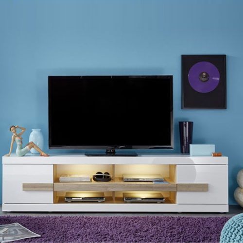Miami 200 Modern 79" Tv Stands High Gloss Front (Photo 13 of 17)
