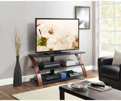 20 Photos Whalen Furniture Black Tv Stands for 65" Flat Panel Tvs with Tempered Glass Shelves