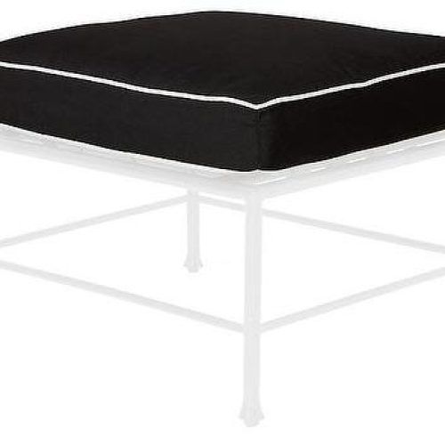 Black And Ivory Solid Cube Pouf Ottomans (Photo 19 of 20)