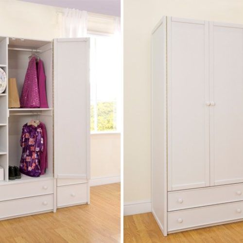 White Double Wardrobes With Drawers (Photo 16 of 20)