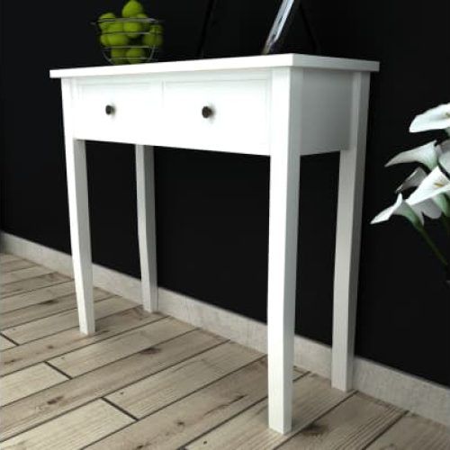 White Triangular Console Tables (Photo 3 of 20)