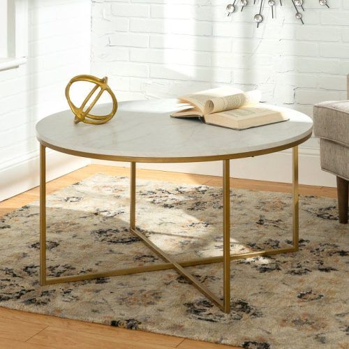 White Marble And Gold Coffee Tables (Photo 8 of 20)