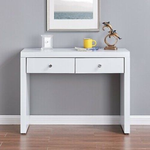 White Triangular Console Tables (Photo 2 of 20)