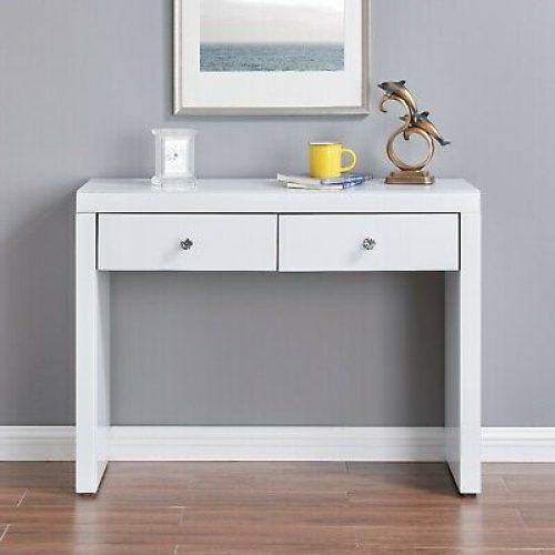 Gloss White Steel Console Tables (Photo 4 of 20)