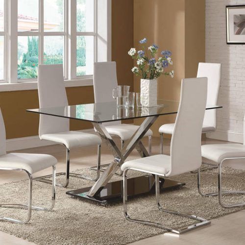 White Glass Dining Tables And Chairs (Photo 2 of 20)