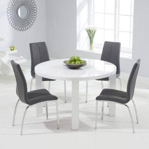 White Gloss Dining Tables 120Cm (Photo 6 of 20)