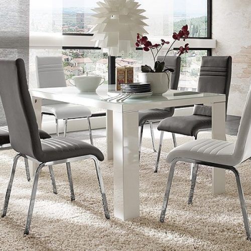 White Gloss Dining Tables 140Cm (Photo 13 of 20)