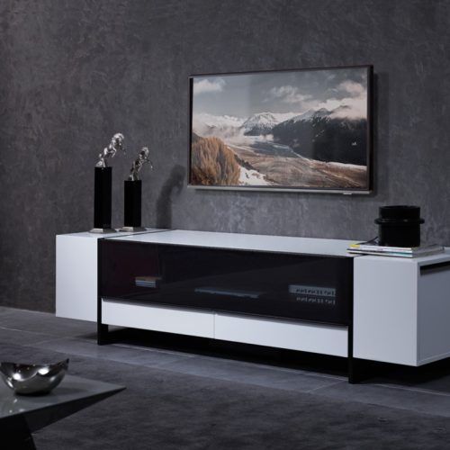 Hannu Tv Media Unit White Stands (Photo 13 of 20)