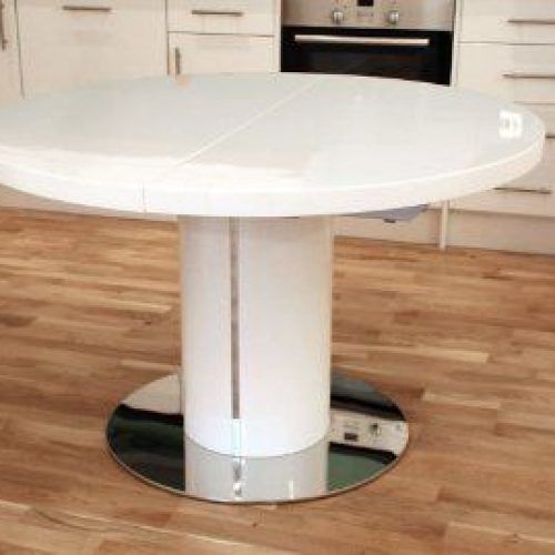 White Gloss Round Extending Dining Tables (Photo 6 of 20)