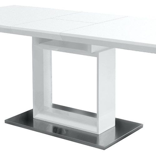 White Gloss Round Extending Dining Tables (Photo 19 of 20)