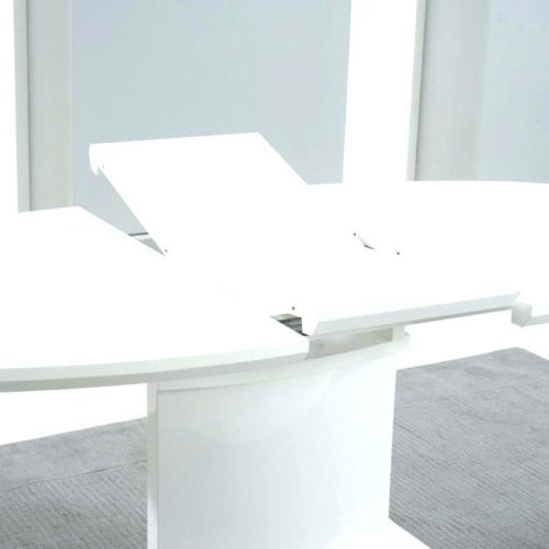 White Gloss Round Extending Dining Tables (Photo 13 of 20)