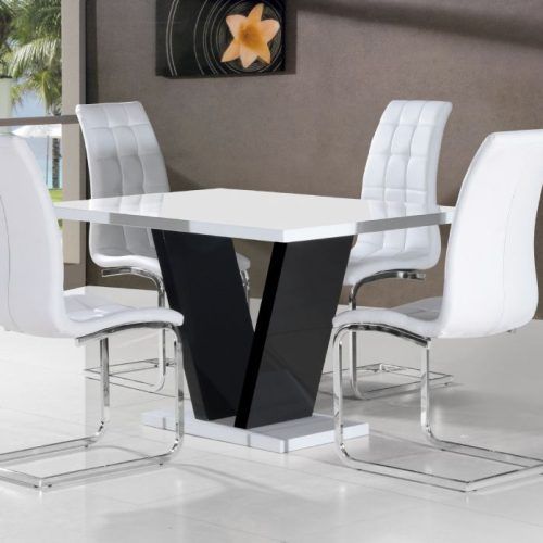 White High Gloss Dining Tables And 4 Chairs (Photo 7 of 20)