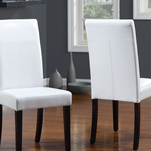 White Leather Dining Chairs (Photo 7 of 20)