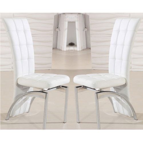 White Leather Dining Chairs (Photo 9 of 20)