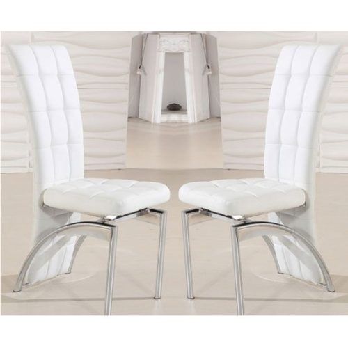 White Leather Dining Room Chairs (Photo 7 of 20)