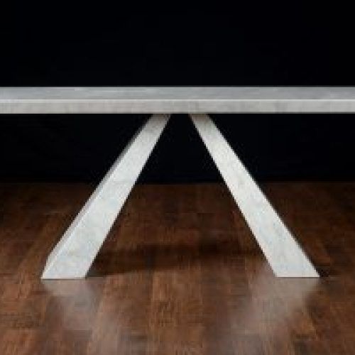 White Stone Console Tables (Photo 4 of 20)