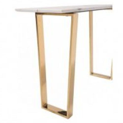 White Marble Gold Metal Console Tables (Photo 12 of 20)
