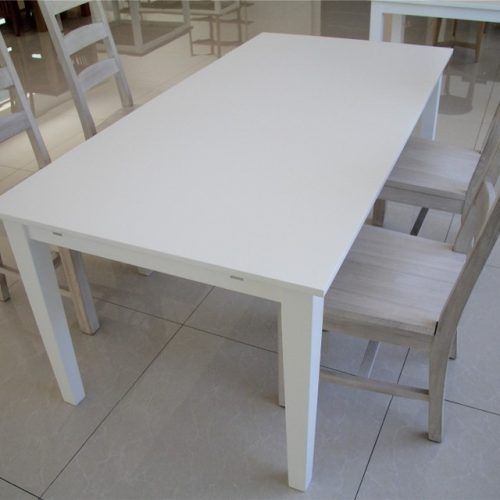 White Melamine Dining Tables (Photo 7 of 20)