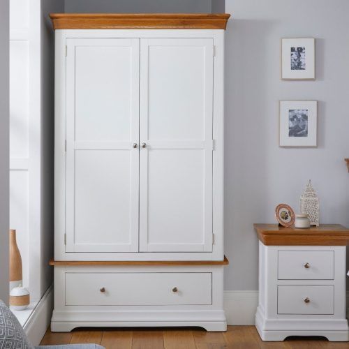 White Double Wardrobes With Drawers (Photo 9 of 20)