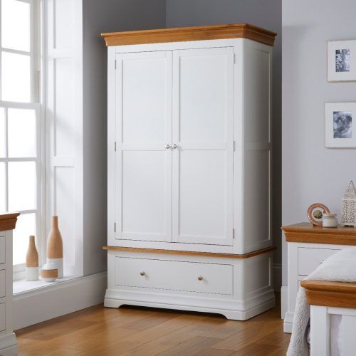 White 2 Door Wardrobes With Drawers (Photo 3 of 20)
