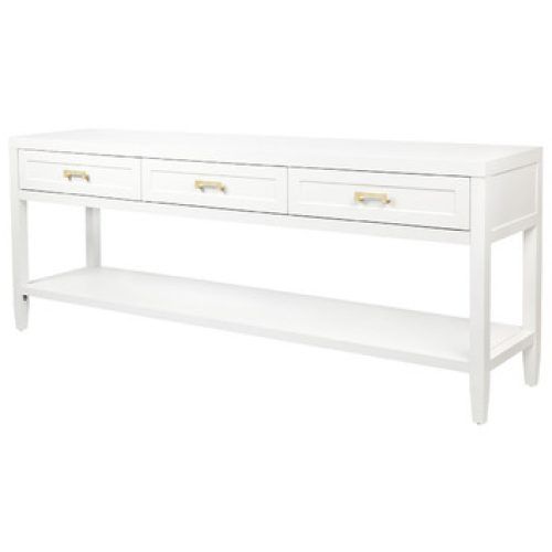 White Geometric Console Tables (Photo 16 of 20)