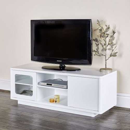 White Gloss Tv Stands With Drawers (Photo 7 of 15)