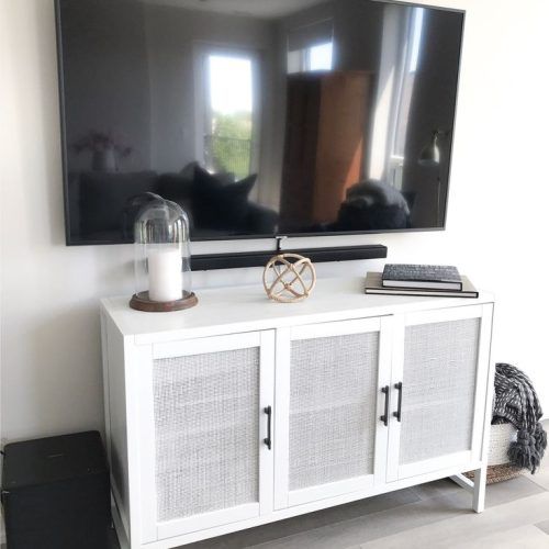 Farmhouse Tv Stands For 75" Flat Screen With Console Table Storage Cabinet (Photo 13 of 20)