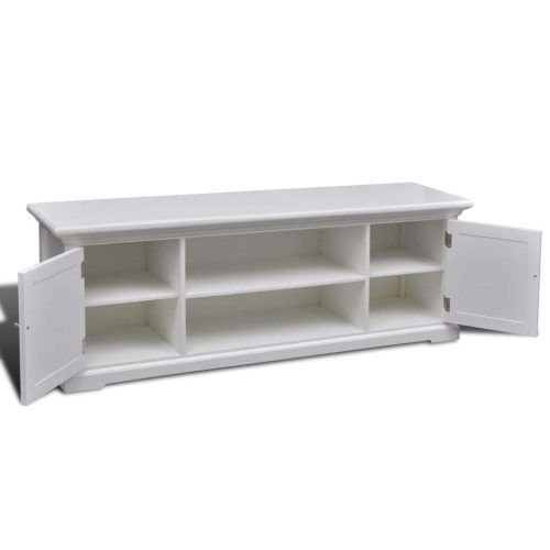 White Wooden Tv Stands (Photo 8 of 20)