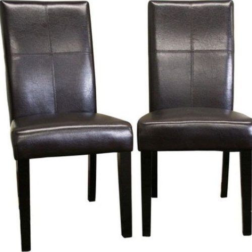 Dark Brown Leather Dining Chairs (Photo 7 of 20)