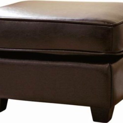 Brown Leather Square Pouf Ottomans (Photo 12 of 20)