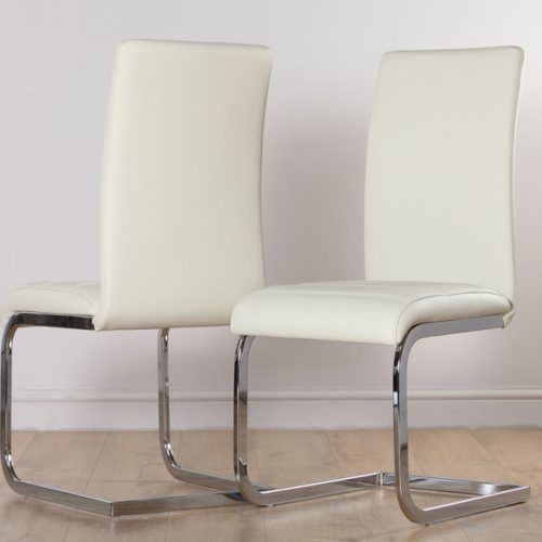 Ivory Leather Dining Chairs (Photo 6 of 20)
