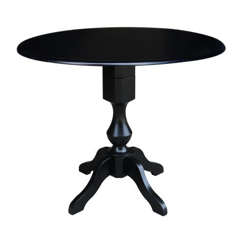 Round Dual Drop Leaf Pedestal Tables (Photo 1 of 20)