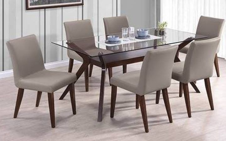 20 Inspirations 6 Seater Glass Dining Table Sets