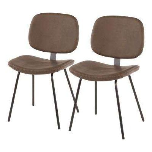 Plywood & Metal Brown Dining Chairs (Photo 9 of 20)