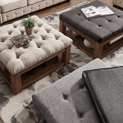Lennon Pine Planked Storage Ottoman Coffee Tables (Photo 10 of 20)