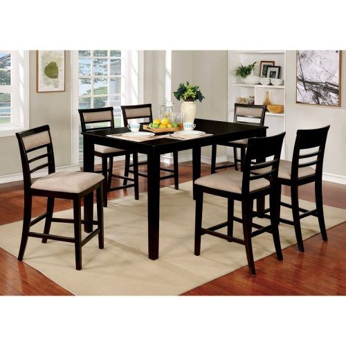 Hanska Wooden 5 Piece Counter Height Dining Table Sets (Set Of 5) (Photo 4 of 20)