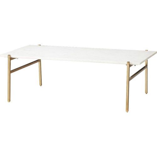 Slab Large Marble Coffee Tables With Brass Base (Photo 3 of 20)