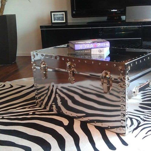 Steamer Trunk Stainless Steel Coffee Tables (Photo 11 of 20)