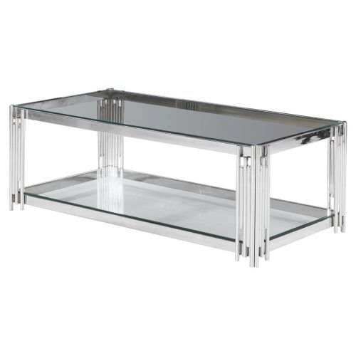Strick & Bolton Jules Chrome And Glass Coffee Tables (Photo 10 of 20)