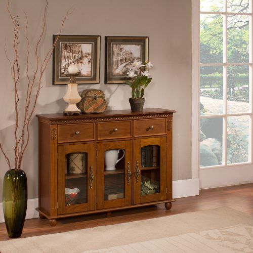 Contemporary Wooden Buffets With One Side Door Storage Cabinets And Two Drawers (Photo 2 of 20)