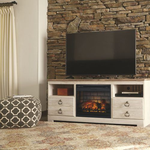 Fireplace Media Console Tv Stands With Weathered Finish (Photo 4 of 20)