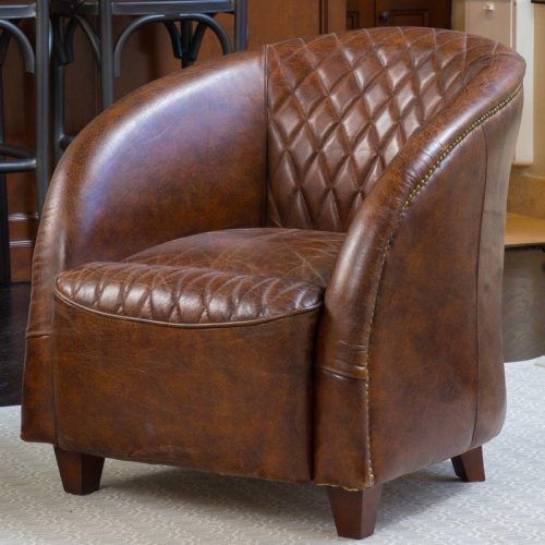Sheldon Tufted Top Grain Leather Club Chairs (Photo 6 of 20)