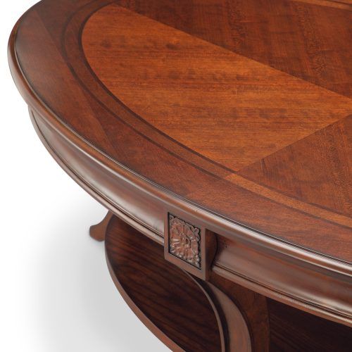 Winslet Cherry Finish Wood Oval Coffee Tables With Casters (Photo 2 of 20)