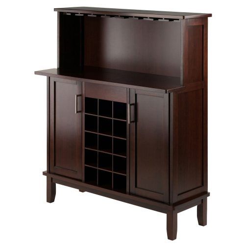 Solid And Composite Wood Buffets In Cappuccino Finish (Photo 5 of 20)
