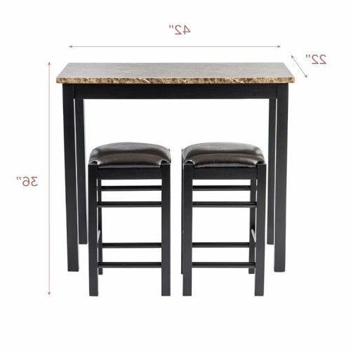 Penelope 3 Piece Counter Height Wood Dining Sets (Photo 14 of 20)
